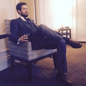 A man sitting in a chair
