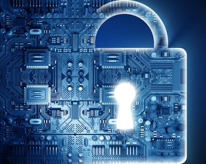 A circuit board with a lock