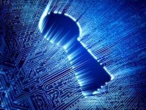 A keyhole shaped circuit board